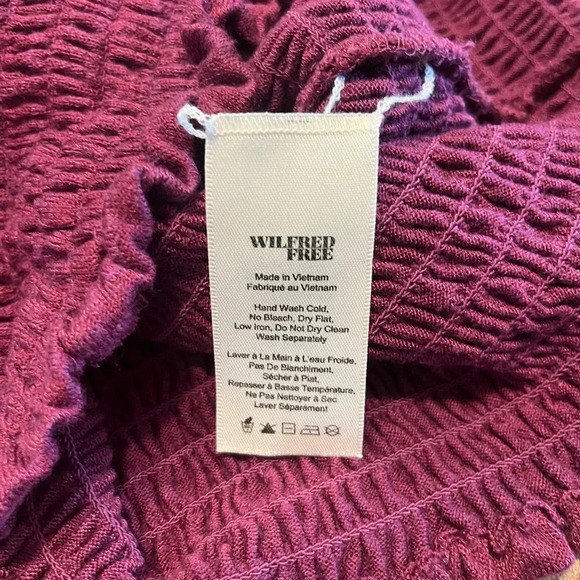 Aritzia Wilfred Shayk Lila Raspberry Shirred Sleeveless Dress Sz XS - Picture 7 of 9